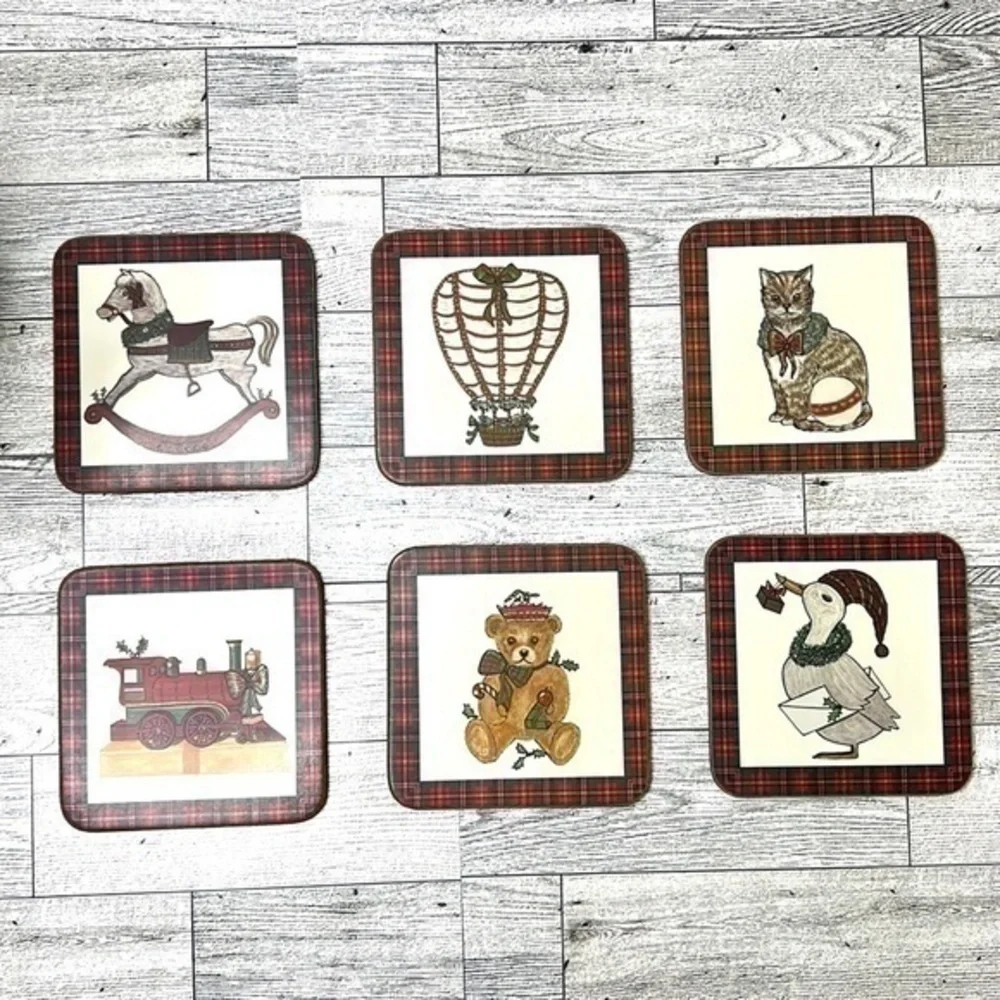 Pimpernel Tartan Christmas Coasters Set of 6
